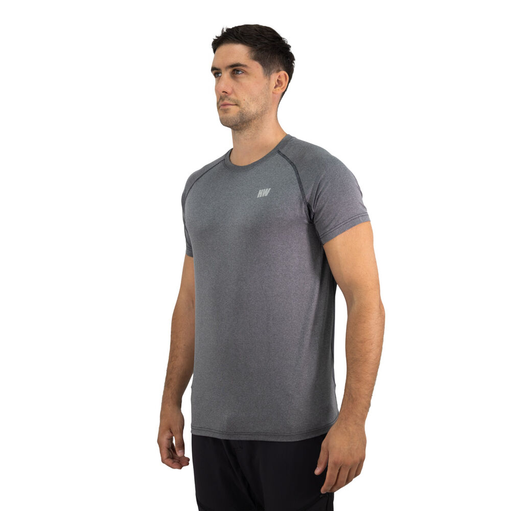 Polera Dry Fit Hw Spx Manga Corta Hombre Carbon Grey image number 5.0